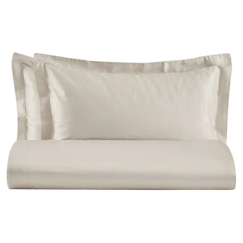 Parure de lit double en satin 100 % coton fabriqué en Italie - Fluffy Viadurini