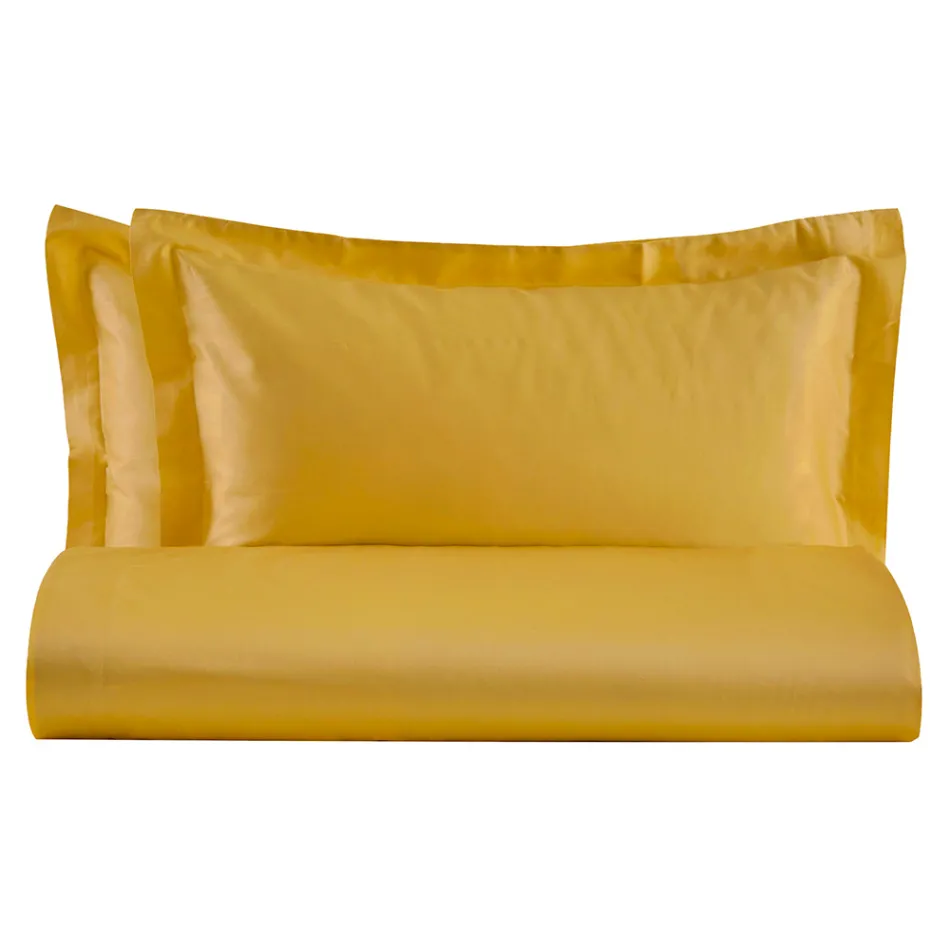 Parure de lit double en satin 100 % coton fabriqué en Italie - Fluffy Viadurini