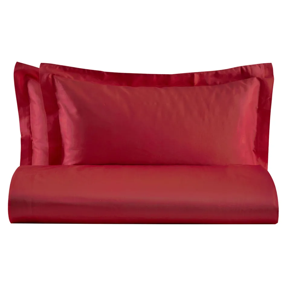 Parure de lit double en satin 100 % coton fabriqué en Italie - Fluffy Viadurini