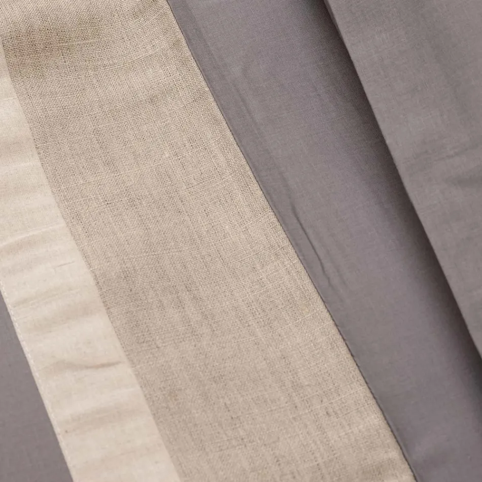 Parure de lit double en 90% coton et 10% lin Fabriquée en Italie - Nestlé Viadurini