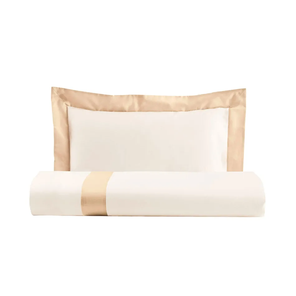 Parure de lit 1 place et demie 100% coton et 10% satin de coton - Détail Viadurini