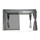 Pegola 3x4 m en aluminium peint anthracite avec manivelle - Levante Viadurini