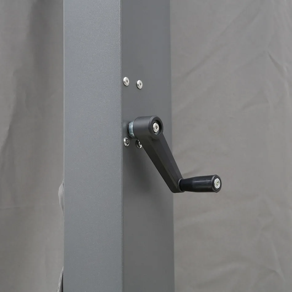 Pegola 3x4 m en aluminium peint anthracite avec manivelle - Levante Viadurini