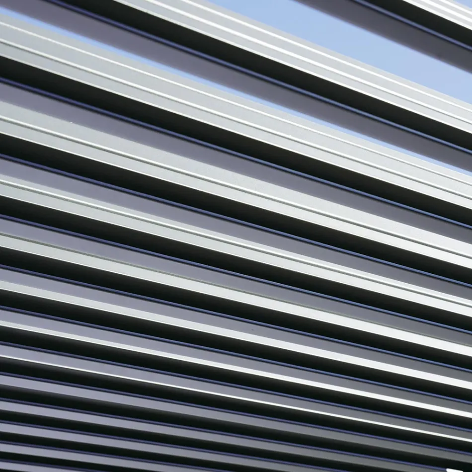 Pergola en aluminium anthracite avec toit réglable - Vitta Viadurini