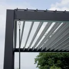 Pergola en aluminium avec toit réglable par manivelle - Eolo Viadurini