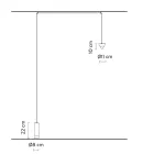 Lampadaire Wire en aluminium noir et cône au design minimaliste - Mercado Viadurini