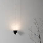 Lampadaire Wire en aluminium noir et cône au design minimaliste - Mercado Viadurini