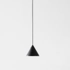 Lampadaire Wire en aluminium noir et design minimaliste à petit cône - Mercado Viadurini