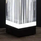 Lampadaire Led en Cristal Acrylique Satiné Design Triptyque - Crystol Viadurini