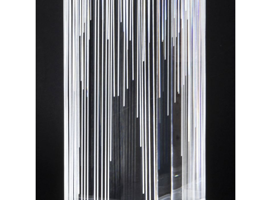 Lampadaire Led en Cristal Acrylique Satiné Design Triptyque - Crystol Viadurini