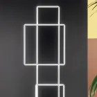 Lampadaire LED Design en Métal Peint Or ou Argent - Formal Viadurini