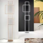 Lampadaire LED Design en Métal Peint Or ou Argent - Formal Viadurini