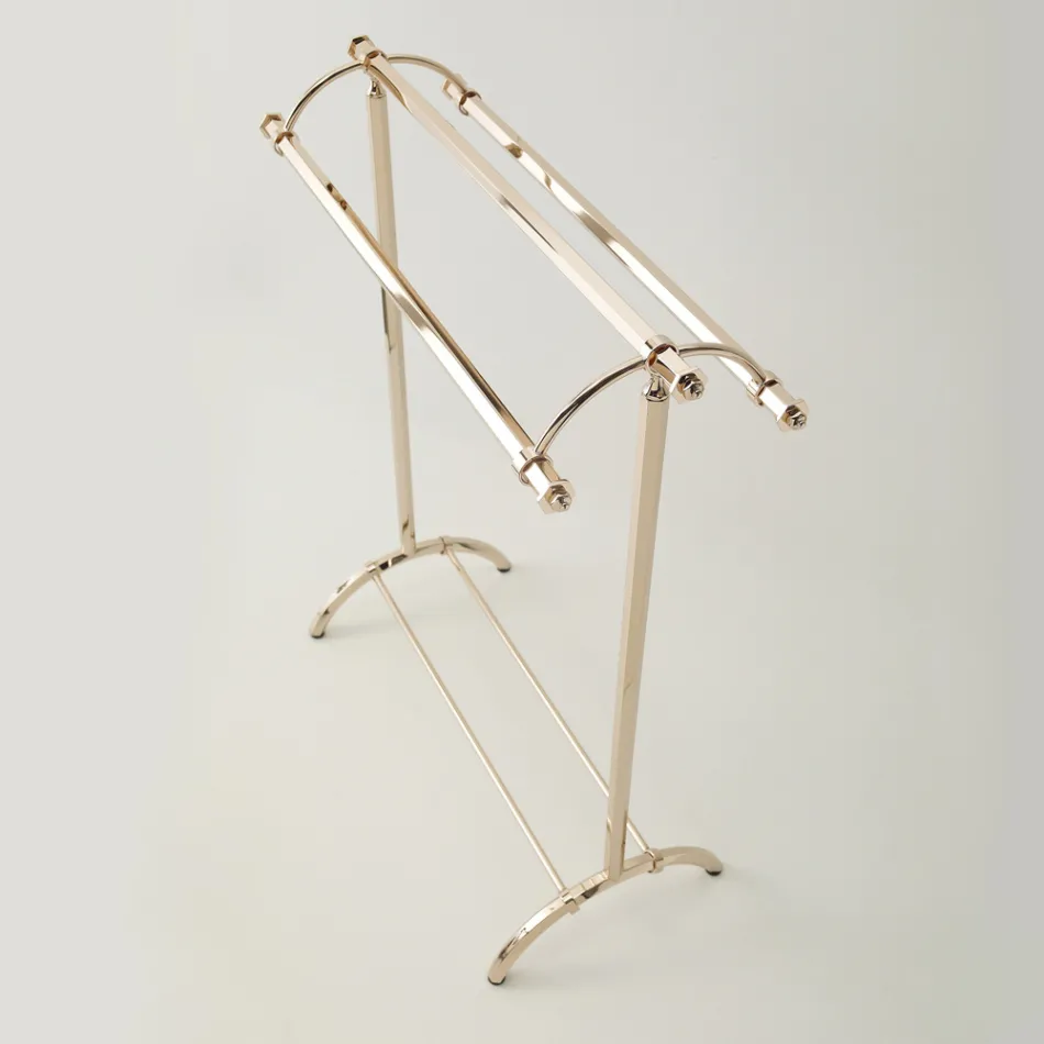 Porte-serviettes de salle de bain vintage en laiton fabriqué en Italie – Aristide Viadurini