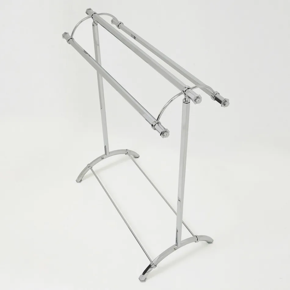 Porte-serviettes de salle de bain vintage en laiton fabriqué en Italie – Aristide Viadurini