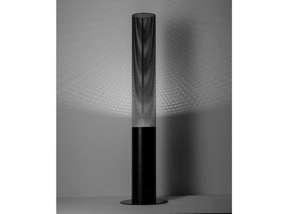 Lampadaire avec diffuseur en métal perforé Made in Italy - Come Viadurini