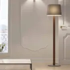 Lampadaire design moderne en métal avec abat-jour en tissu Made in Italy - Jump Viadurini