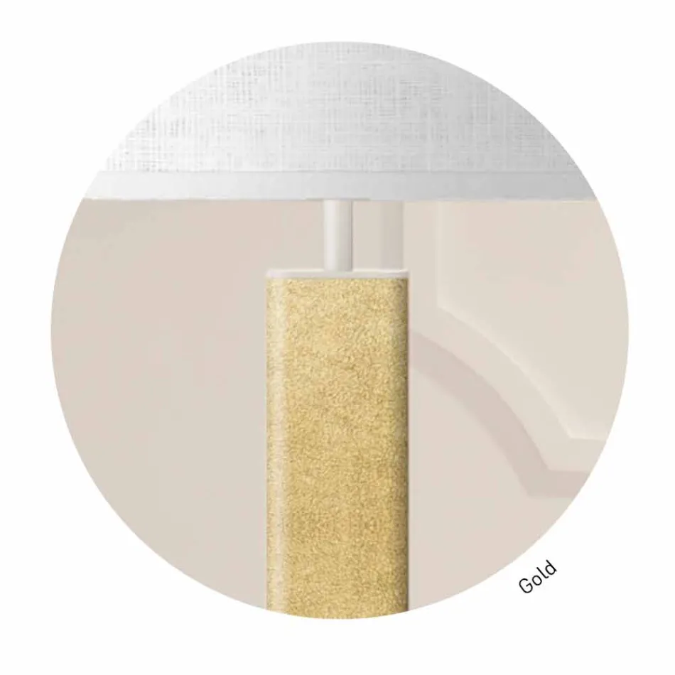 Lampadaire design moderne en métal avec abat-jour en tissu Made in Italy - Jump Viadurini