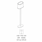 Lampadaire design moderne en métal avec abat-jour en tissu Made in Italy - Jump Viadurini