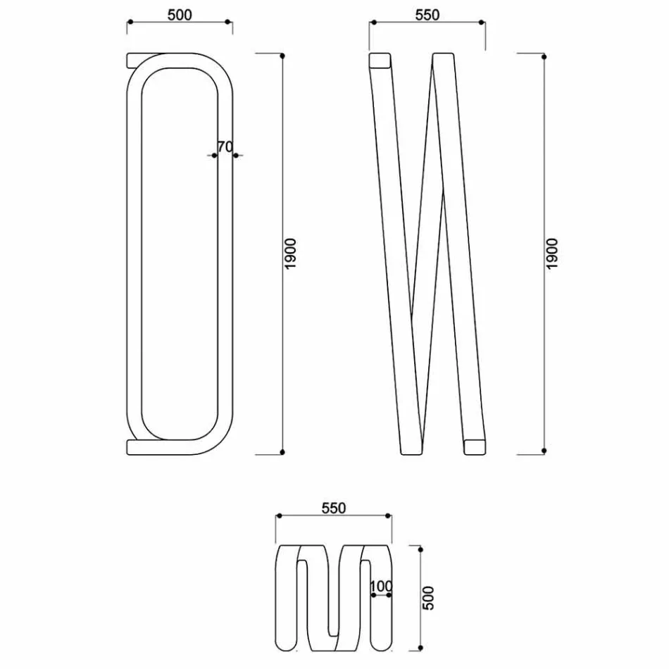 Lampadaire de design moderne fabriqué en Italie, Sirolo Viadurini