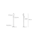 Lampadaire Alma en aluminium et verre soufflé blanc Viadurini