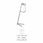 Lampadaire en métal avec abat-jour moderne en coton blanc fabriqué en Italie - Barton Viadurini