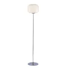 Lampadaire en verre à deux finitions et structure métallique, fabriqué en Italie - Brera Viadurini