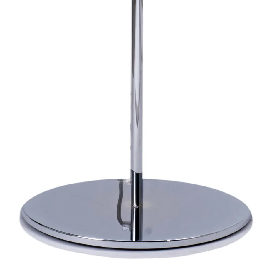 Lampadaire en verre à deux finitions et structure métallique, fabriqué en Italie - Brera Viadurini