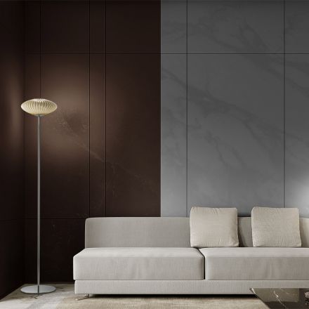 Lampadaire en verre vénitien nervuré et soufflé à la main - Dafne Viadurini