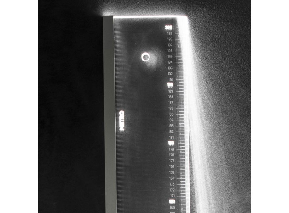 Lampadaire Led Règle Design Cristal Acrylique Transparent - Mezure Viadurini