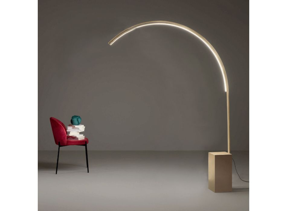 Lampadaire moderne avec lumière LED dimmable en métal peint - Picea Viadurini