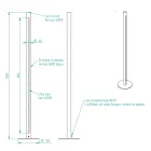 Lampadaire moderne en métal avec double éclairage fabriqué en Italie - Roman Viadurini