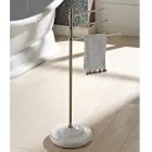 Porte-serviettes vintage à 3 bras en laiton et céramique - Lyon Viadurini