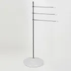 Porte-serviettes vintage à 3 bras en laiton et céramique - Lyon Viadurini