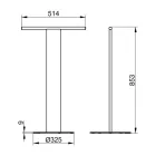 Porte-serviettes sur pied pour lavabo en aluminium blanc ou noir - Alcade Viadurini