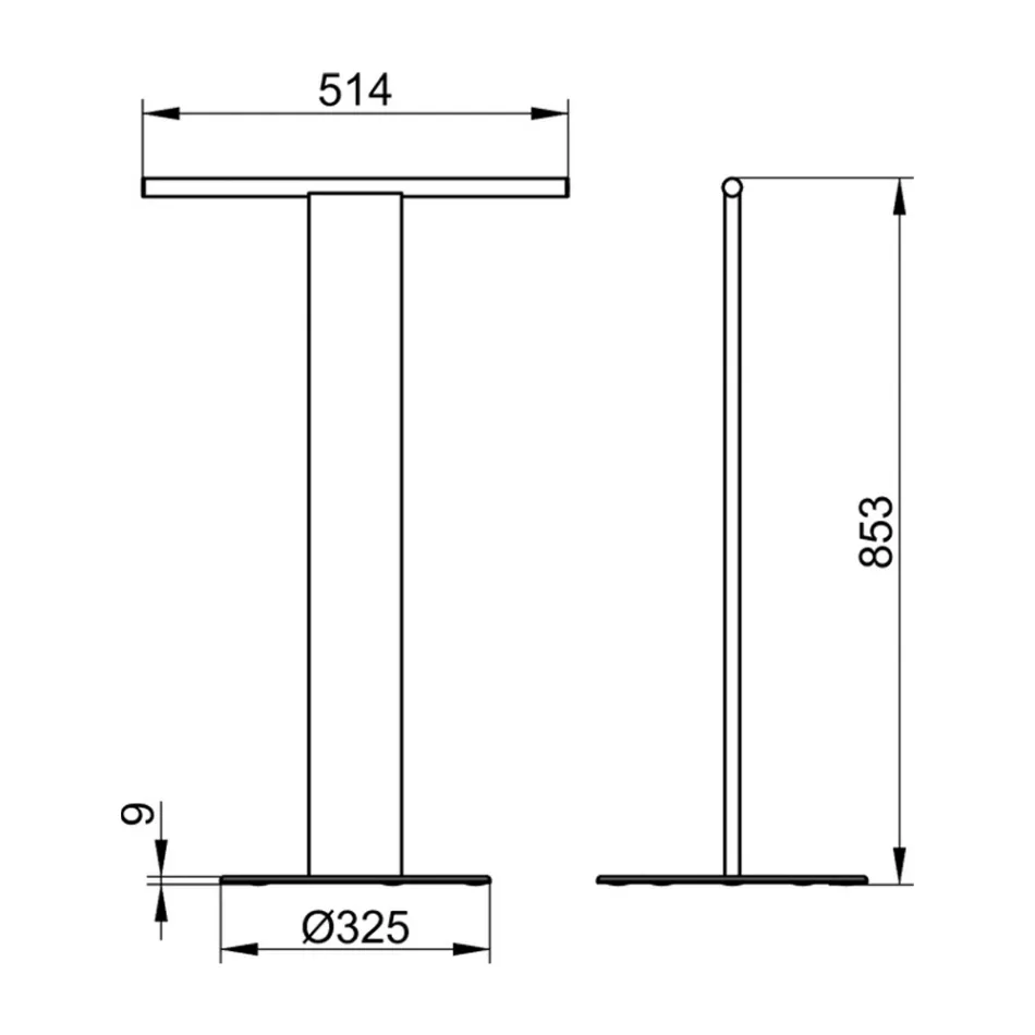 Porte-serviettes sur pied pour lavabo en aluminium blanc ou noir - Alcade Viadurini