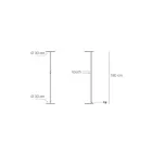 Lampadaire en métal avec différentes finitions, fabriqué en Italie - Lumi Viadurini