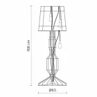 Lampadaire de salon 3 lumières de style minimaliste en métal blanc ou naturel - Style Viadurini