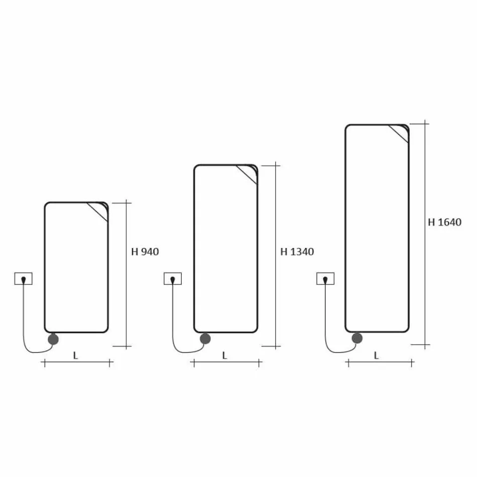 Plaque radiante électrique au design moderne jusqu'à 1000 W - Livre Viadurini