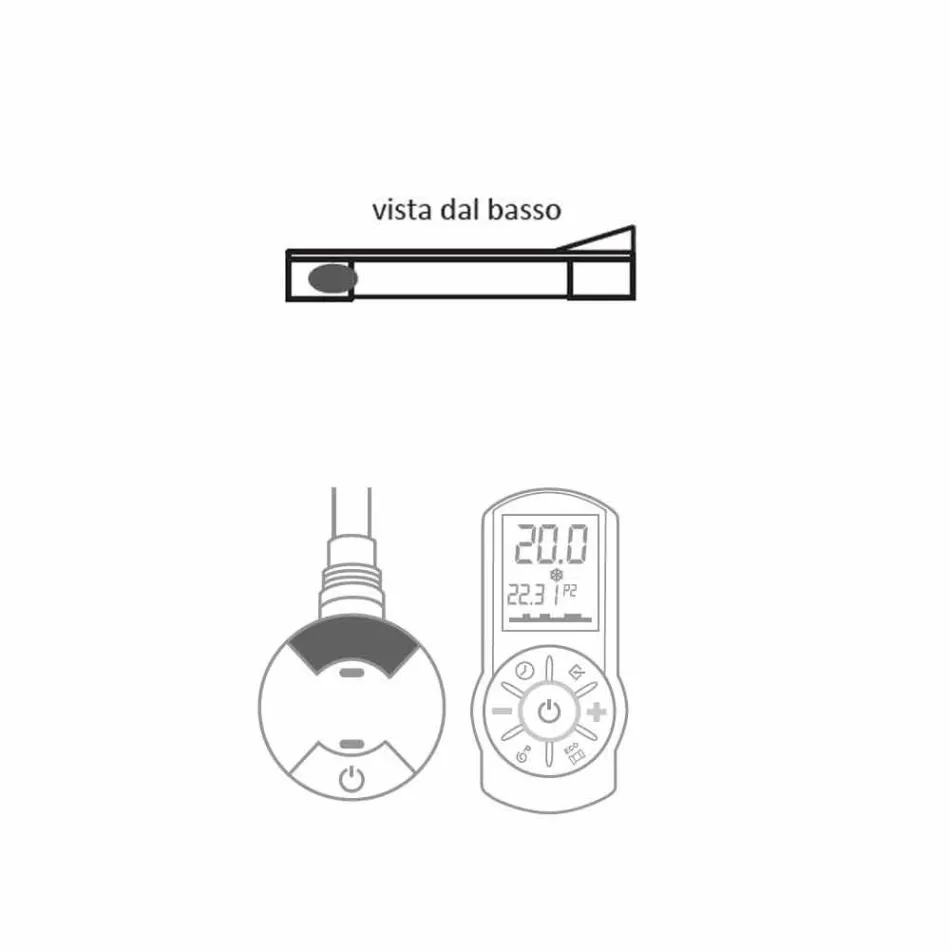 Plaque radiante électrique au design moderne jusqu'à 1000 W - Livre Viadurini