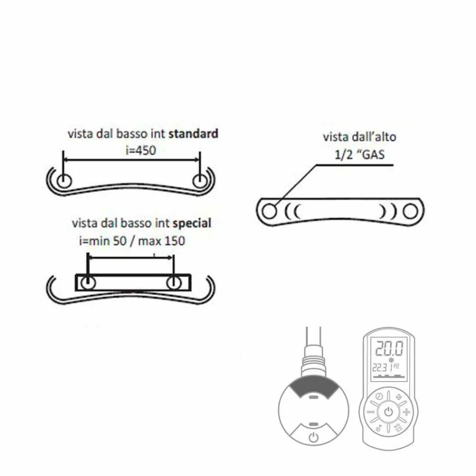 Radiateur mural moderne à plaques radiantes électriques jusqu'à 1000 W - plié Viadurini
