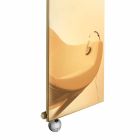 Plaque radiante électrique verticale au design moderne doré jusqu'à 1000 W - Glace Viadurini