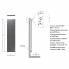 Plaque radiante hydraulique murale en acier avec décoration 839 Watt - Kelvin Viadurini