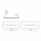 Plaque radiante hydraulique de conception horizontale en acier jusqu'à 820 W - Coupe Viadurini