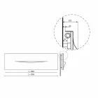 Plaque radiante hydraulique de conception horizontale en acier jusqu'à 820 W - Coupe Viadurini