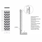 Plaque radiante en acier à 5 barres de conception verticale jusqu'à 1003 watts - River Viadurini