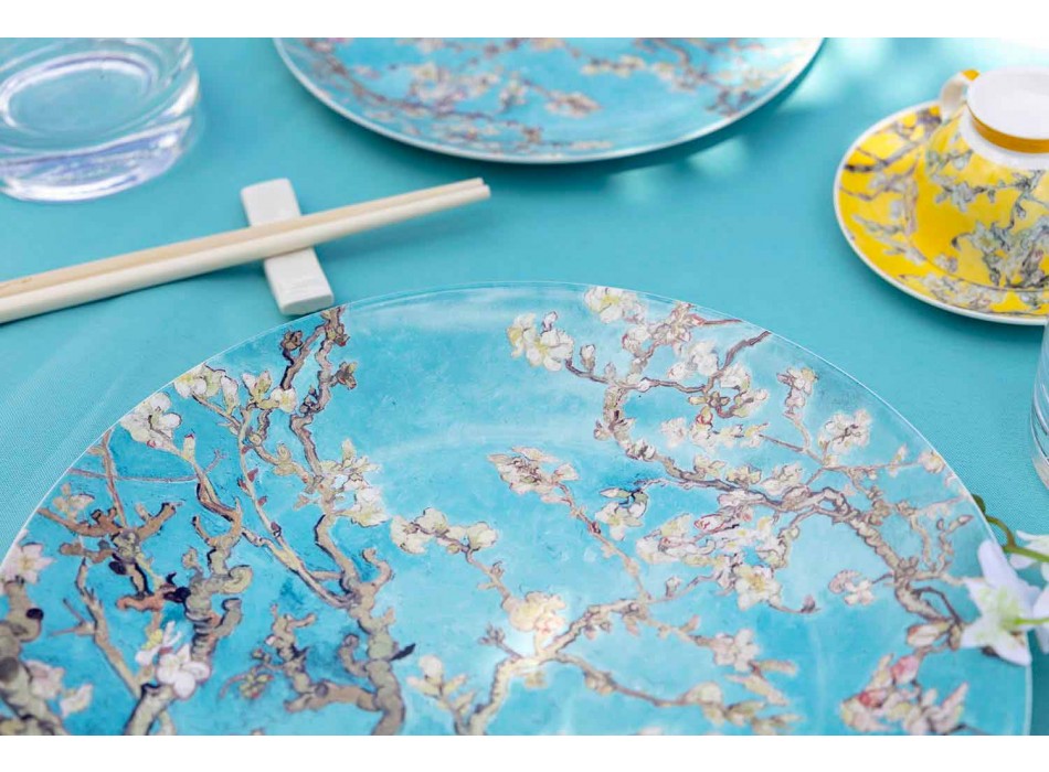Assiettes En Porcelaine Et Grès Coloré Service De Table Moderne 18 Pièces - Nagoya Viadurini