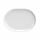Assiettes de Service Design Ovale Blanc Moderne en Porcelaine 4 Pièces - Arctique Viadurini