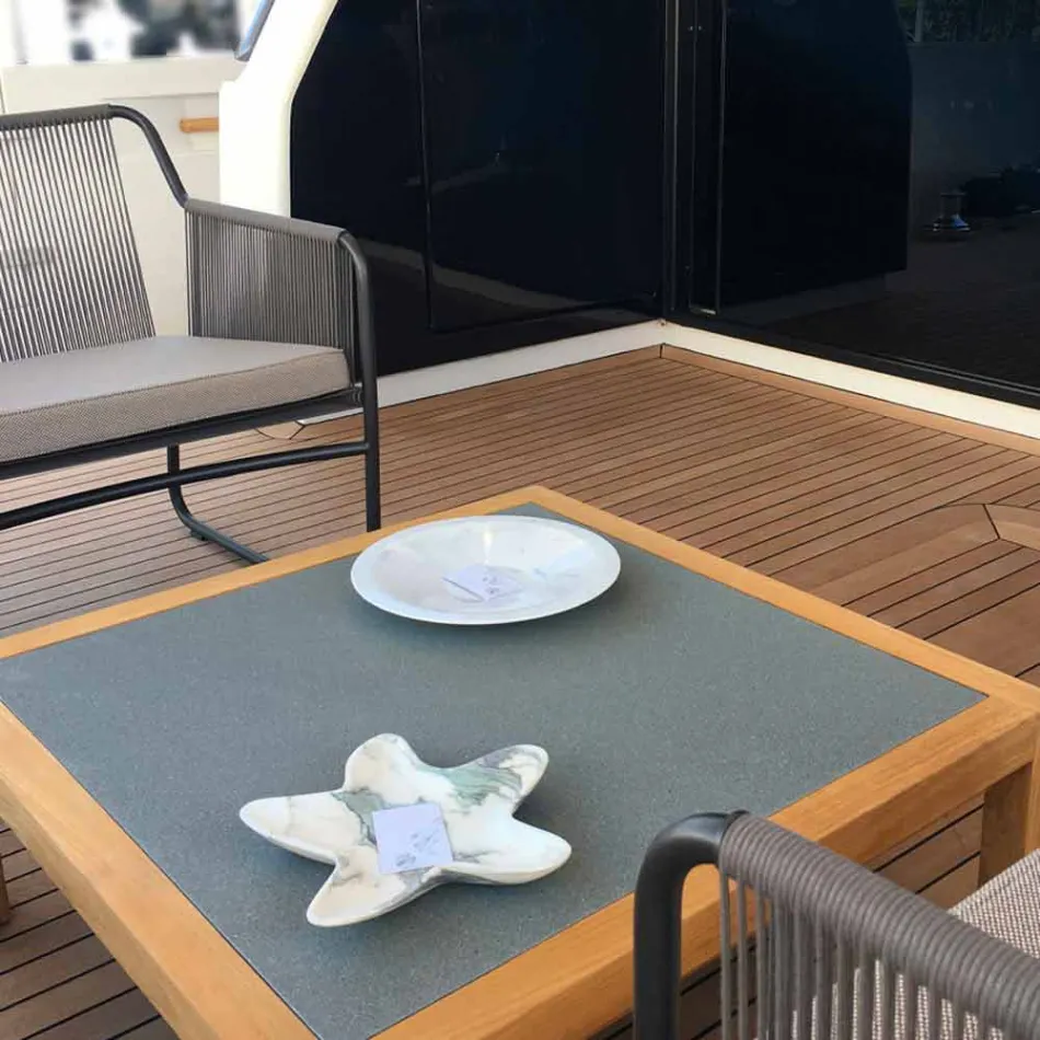 Soucoupe en marbre moderne en forme d'étoile de mer fabriquée en Italie - Ticcio Viadurini