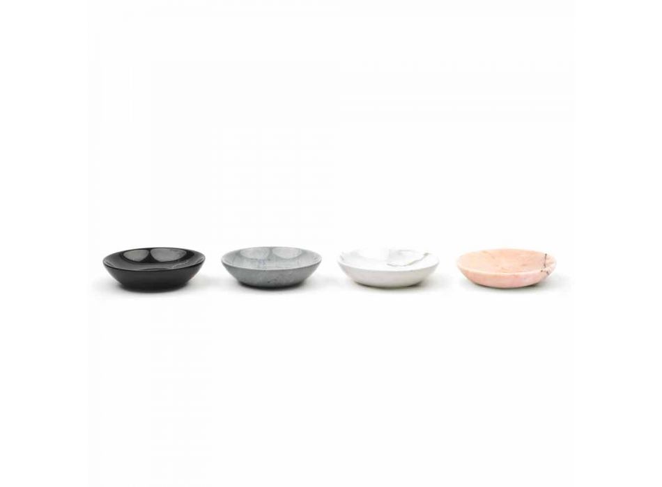 Assiette ronde moderne en marbre de différentes couleurs Made in Italy - Pin
