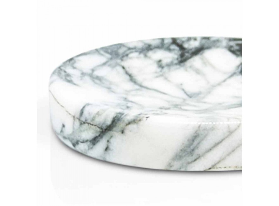 Porte-savon de salle de bain en marbre Paonazzo Modern Made in Italy - Argos Viadurini